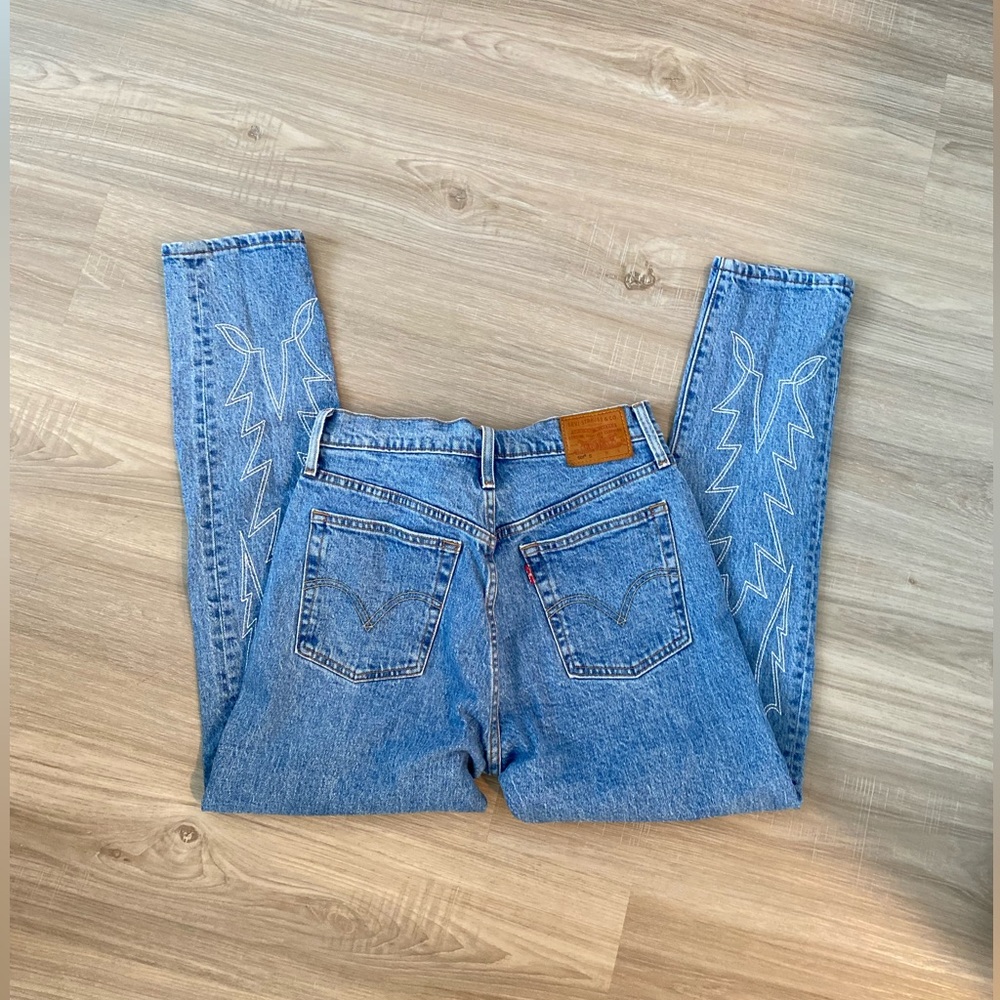 Levi's 501 Del Norte Embroidered Flame Skinny Jean